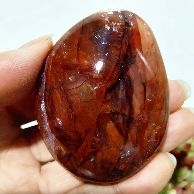 high quality Natural Stone Red Hematoid quartz Crystal palm Home Decoration Meditate And Chakra Healing Feng Shui Crystal 2