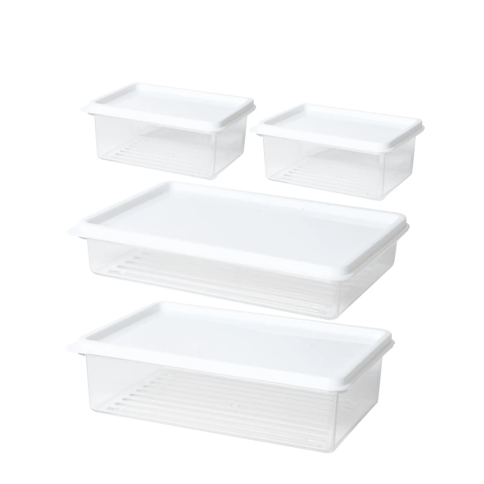 

4 Refrigerator Organizer Bins With Lids Meal Prep Containers Reusable Food Storage Bins For Kitchen Fridge Organizing органайзер