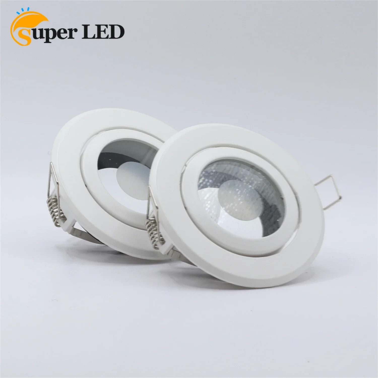 Frame Cut-Out 85mm Adjustable Round Waterproof Recessed Ceiling GU10 MR16 Lamp Holder Degree Rotation