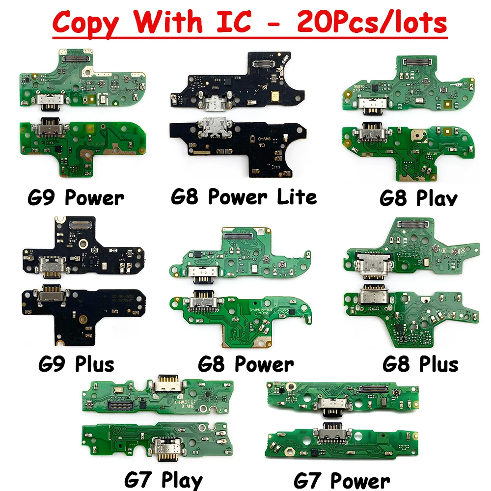 

20Pcs Tested USB Charging Charger Port Microphone Dock Connector Board Flex Cable For Moto G9 Power G8 Plus M G7 Power G6 Play