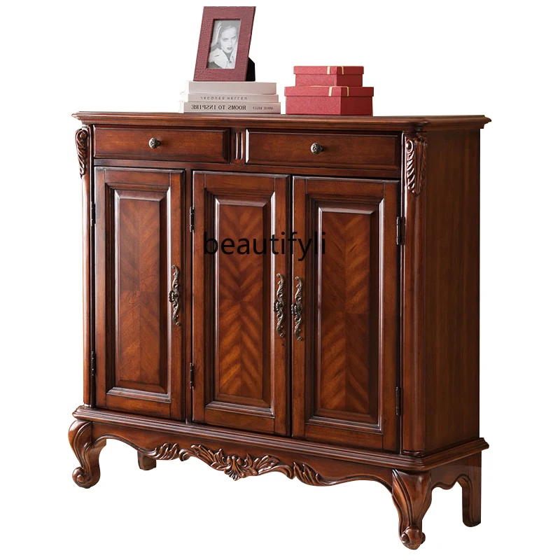 

Modern Minimalist American Three-Door Shoe Cabinet European Style Large Capacity Multi-Layer Shoe Cabinet Simple Entrance