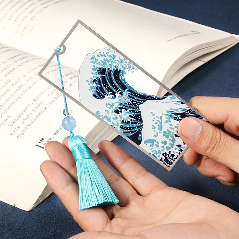

1Pc Creative Bookmark Tassel Bookmark Party Birthday Present for Friends (Blue) Random Tassels Color