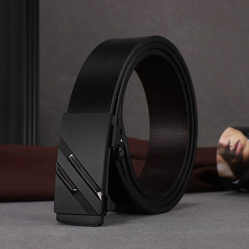 Fashion Luxury Men's High Quality Alloy Automatic Buckle Belts Business Casual Jeans Belt Famous Brand Designer Waistband Male