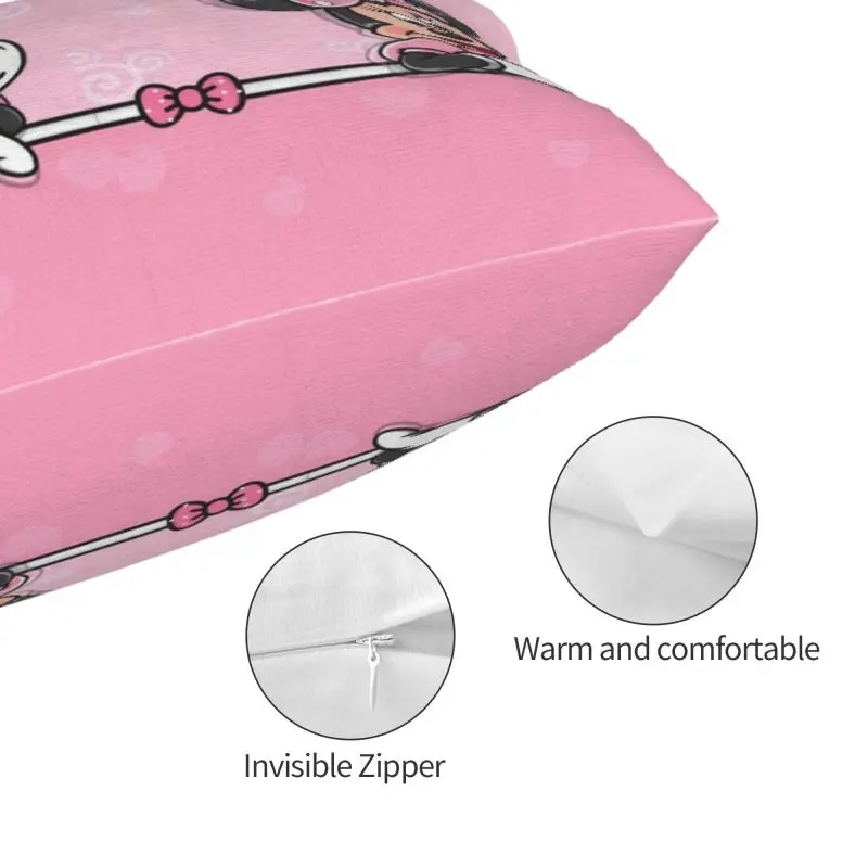 Custom Minnie Mouse Anime Cartoon Velvet Cute Throw Pillow Cases Rectangle 4