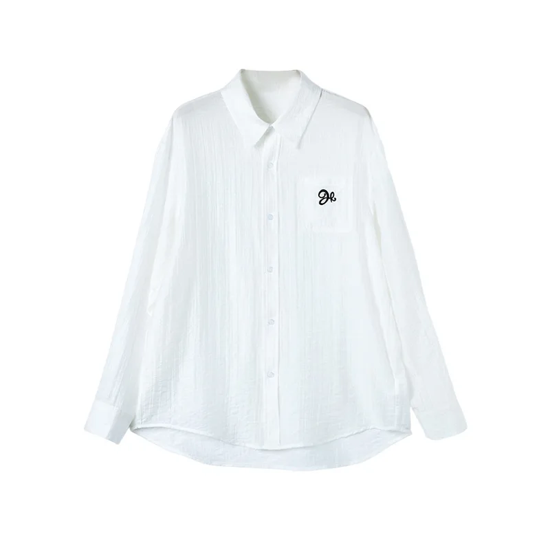 Women's Plus Size Embroidered Blouse - Oversized Shirt With UPF Sun Protection, Casual Loose Summer Premium Top & Chic Style