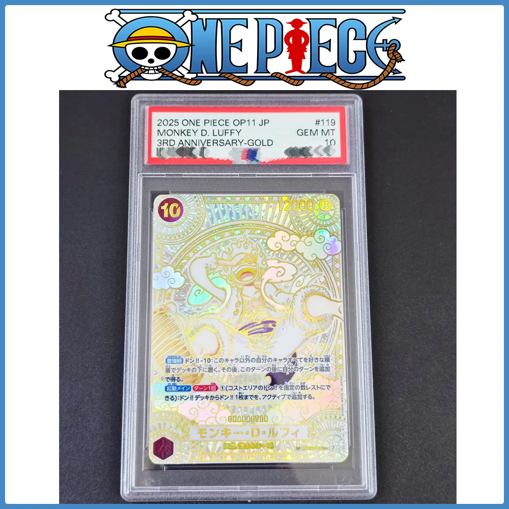 BLBU OPCG One Piece Cards Luffy OP11 Hidden Card Gold PSA10