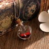 12 Pieces Mini Glass Bottle Cute Jars Vials with cork Wish Bottle glass vial pendant (Love Heart) 4