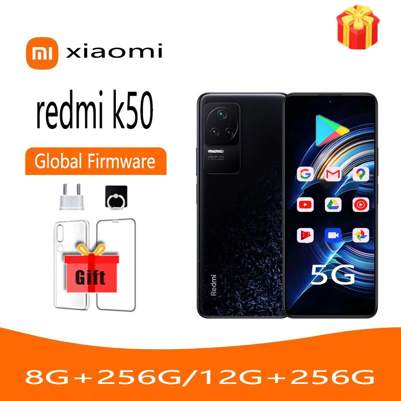 

Global rom Xiaomi-Redmi K50 5G Smartphone, Dimensity 8100 Octa Core, 5500mAh, 67W Fast Charging, 48MP Triple Camera, 120Hz