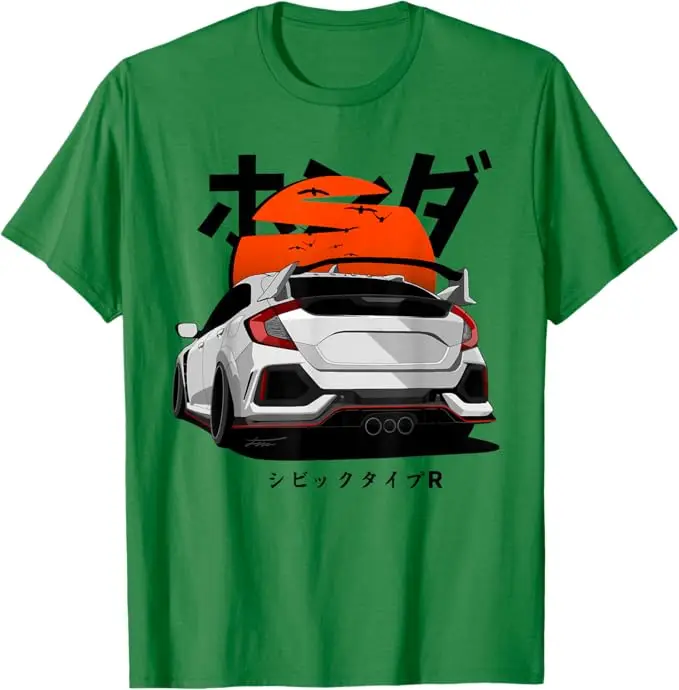 혼다 2026 신상 남녀공용 티셔츠 시빅 타입 R FK8 일본 자동차 티셔츠 여름 오프로드 라이딩 봄 오토바이 레이싱 탑