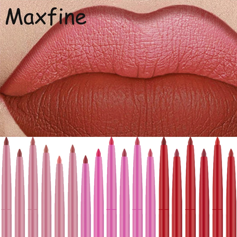 Waterproof Matte Lipliner Pencil Sexy Red Contour Tint Lipstick Lasting