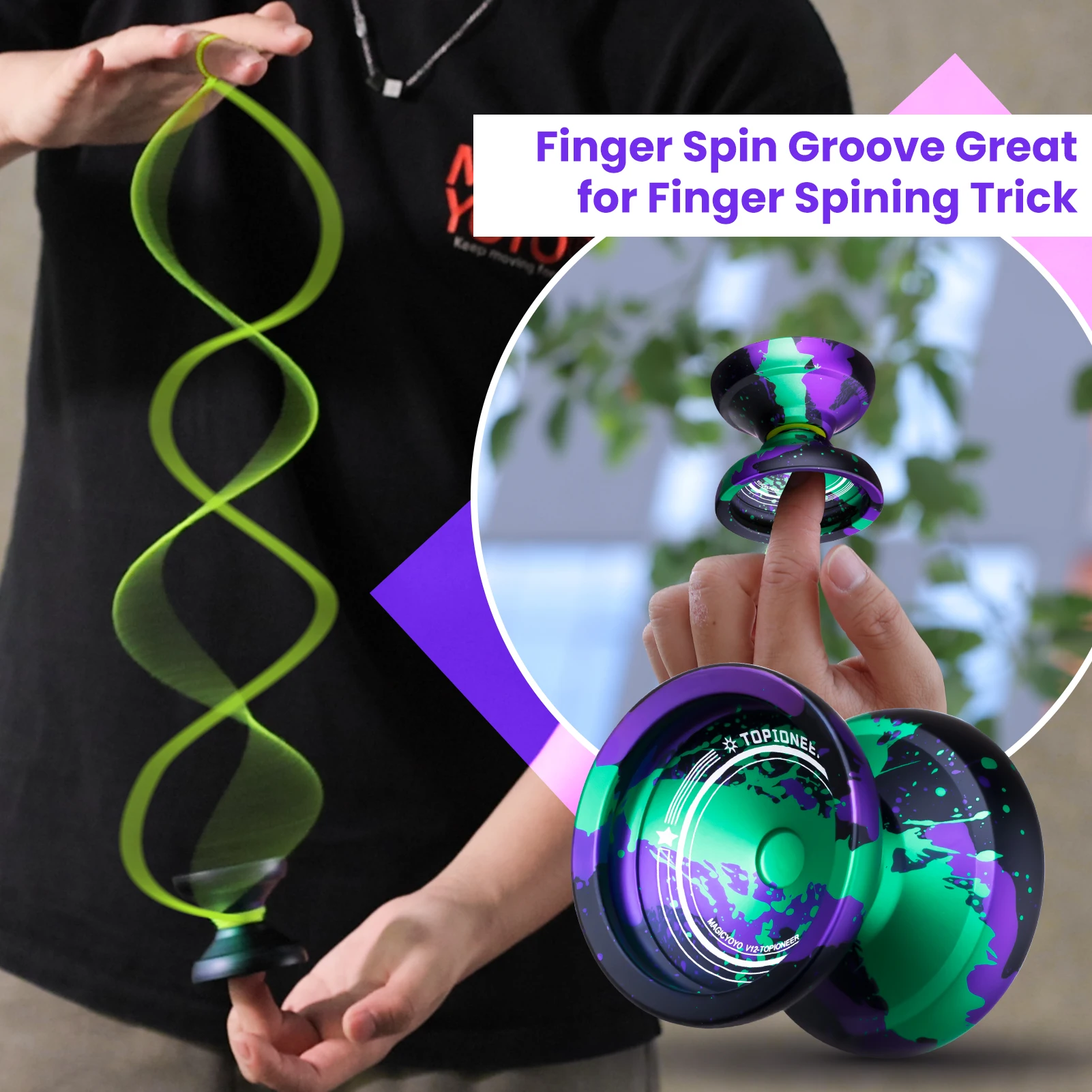 MAGICYOYO V12 Professional Yoyo for Advanced Player Dual Function Yoyo for Kids Beginner yoyo ball