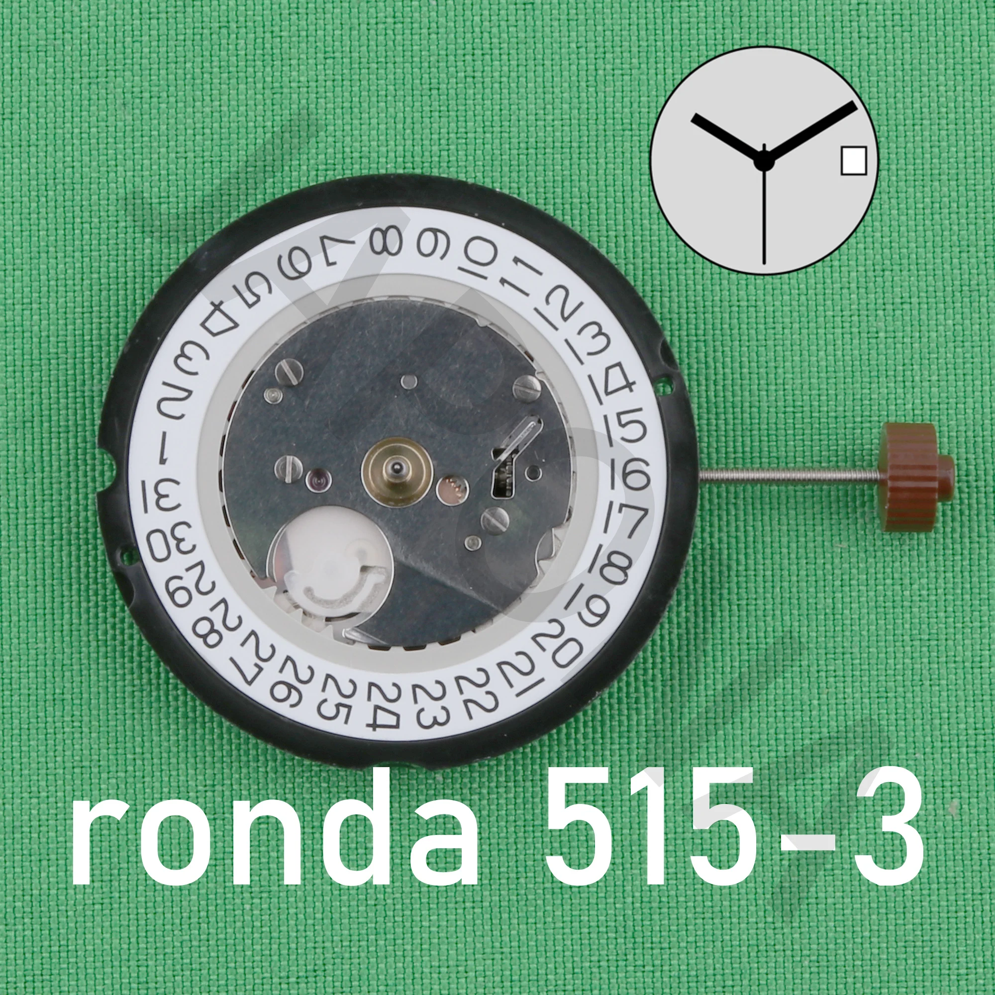 

ronda 515 movement Swiss 515-3 normtech 3 hands quartz movement with date Accessories Repairing Replacement Partswatch movement