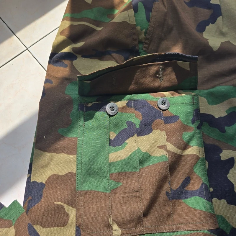남성용 봄여름용 마이크로 탄성 코튼 고품질 카모플라주 바지
