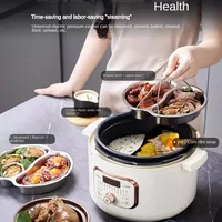 220V Home Electric Pressure Cooker 2 Flavor Multifunctional Rice Cooker Non-stick Multi Cooker & 2 Flavor Inner and Steamer 1