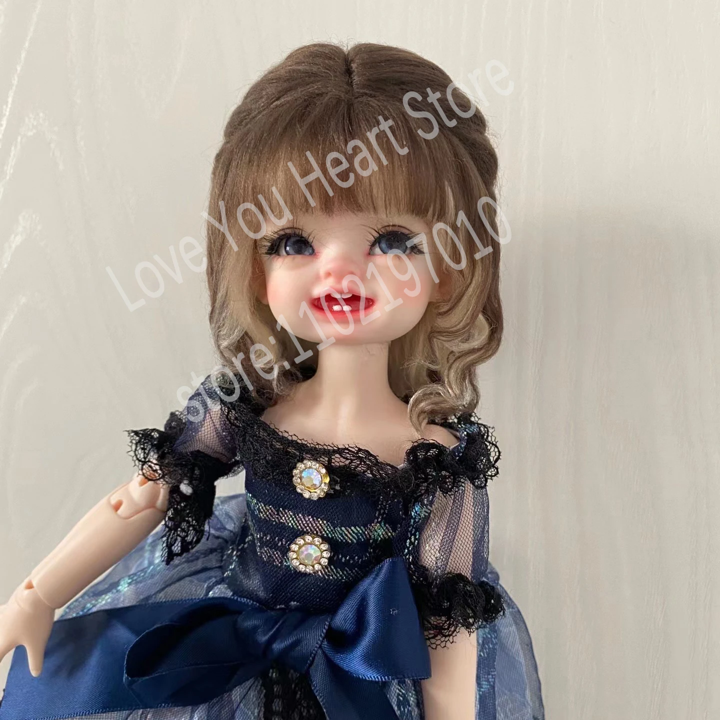 

Doll Wig Handmade Curls Hair Two-color Wig For OB11 1/8 1/6 BJD Doll Accessories Multiple Color Choose