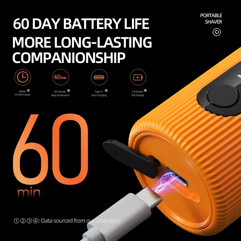 USB 충전 스마트 디지털 디스플레이 휴대용 전기 면도기, 여행용 미니 면도기, 바디 헤어 트리머 면도기, 남성용 선물