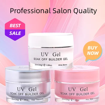Hard Gel Nail Builder for Weak&Damaged Nails Strengthening Repair Gel to Prevent Breaks Splits Long-Lasting Mani for Daily Wear
