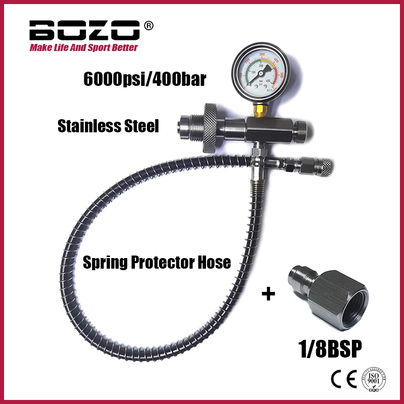 Paintball Pcp Airsoft Hp Big Gas Tank To Small Cylinder Stainless Steel