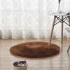 1~5PCS Round Small Soft Artificial Sheepskin Rug Bedroom Living Room Floor Seat Textil Chair Cover Exquisite Mat Household Hairy 5