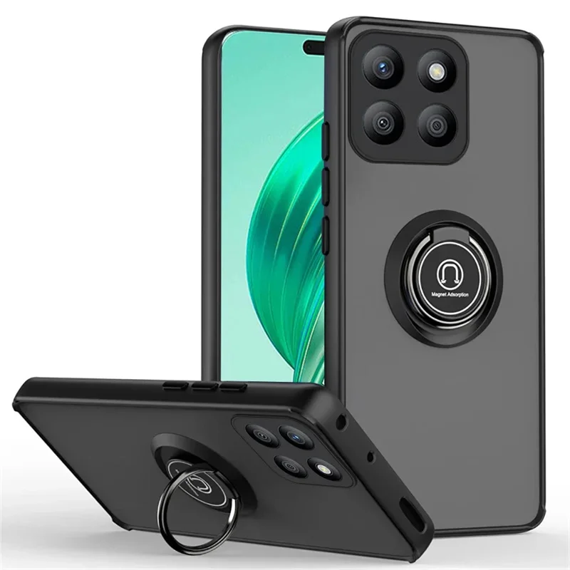 Armor Matte Shockproof Case with Ring Holder Stand and Magnetic Features