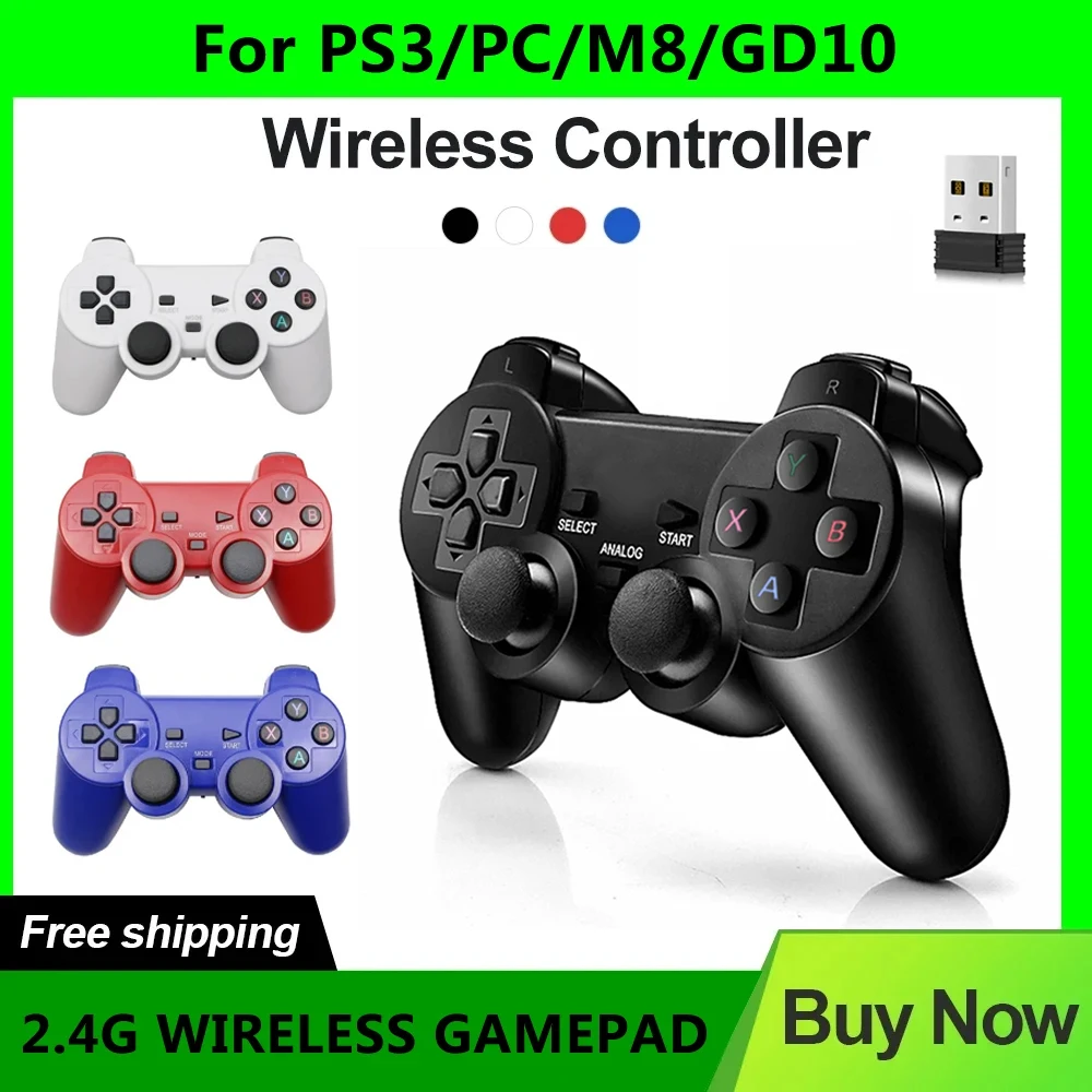 2-4G-Wireless-Gamepad-USB-Controller-for-PC-PS3-Game-Joysitck-for-TV ...