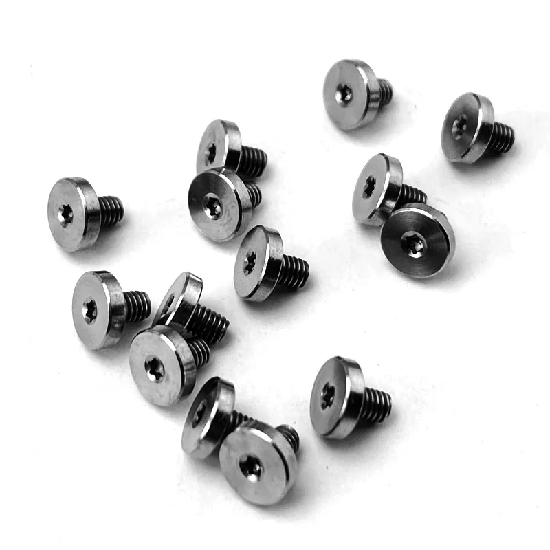 

6pcs/lot Titanium Alloy Knife Handle T8 Torx Screws Nails US Thread 4-40 Flat Head Fold Knives Modification Accessory Make Parts