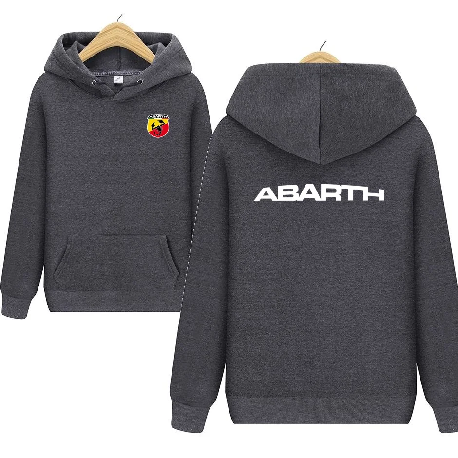 Youth Men's Abarth Scorpion Logo Men Hoodie Wool Warm Sweatshirt Men's Breathable Pullover Hoodie 4