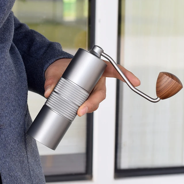 Home Portable Manual Coffee Grinder Hand Coffee Mill with Ceramic Burrs 6/8 Adjustable Settings Portable Hand Crank Tools