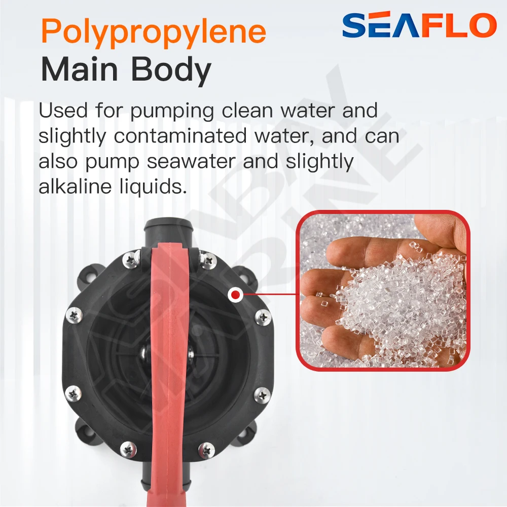 SEAFLO Marine Boat Manual diaphragm hand Bilge Pump with Water Transfer and Self-Priming High-Flow Suitable for Wine and Juice bilge pump marine water pump