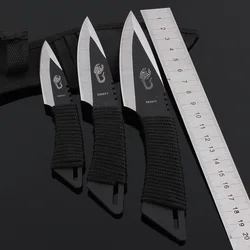 EDC petits outils de coupe en acier inoxydable, 3 pièces/ensemble, couteau de survie pour Camping randonnée en plein air 