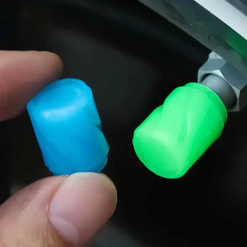 발광 타이어 밸브 캡, 범용 자동차 오토바이 자전거 휠 깍지, 방진 타이어 밸브 스템, 형광 자동차 액세서리, 신제품