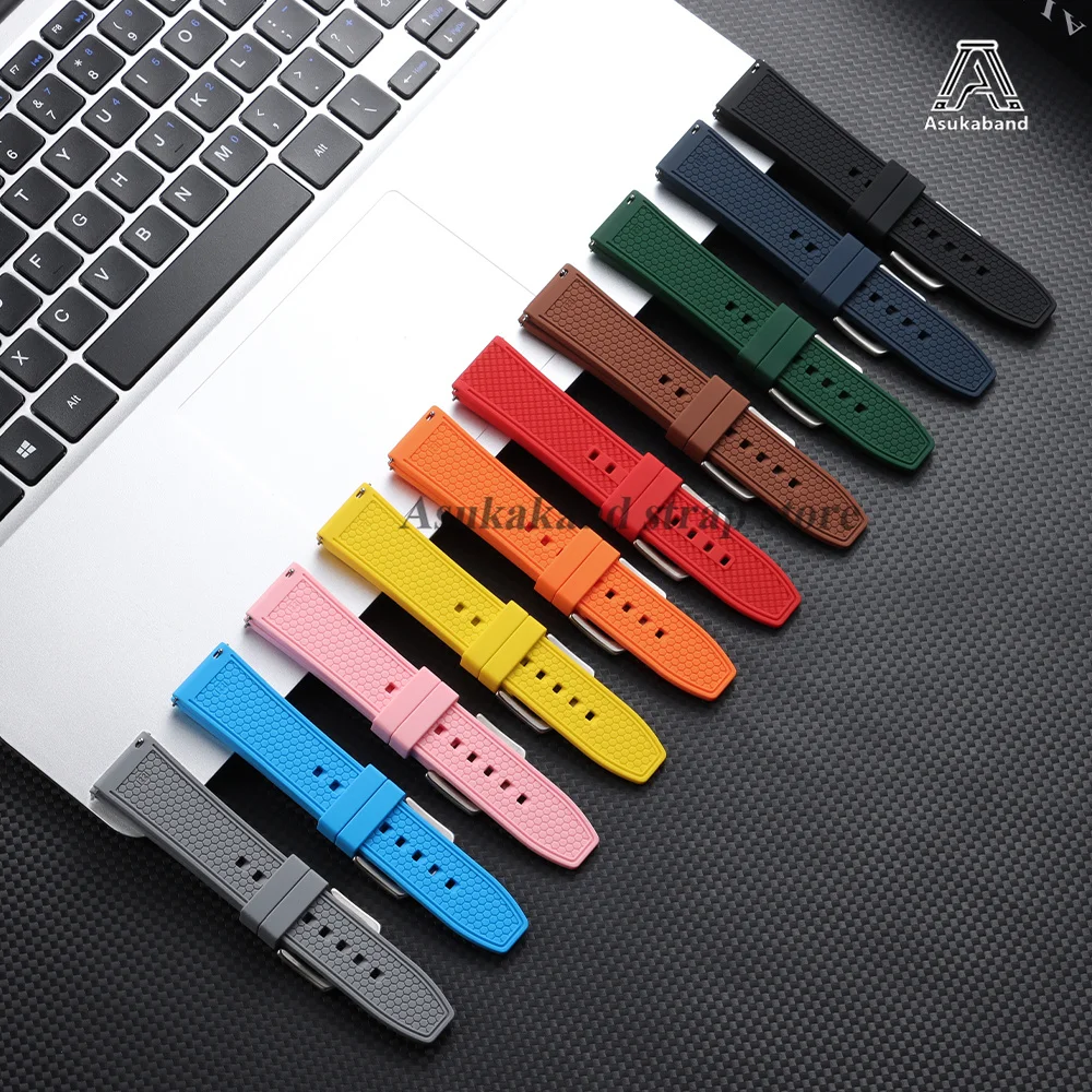 Premium Silicone Sports Watch Band – Waterproof & Soft Diving Bracelet Accessory