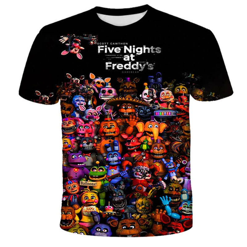 red t shirt childrens	 4 -14 Years Clothing for Boys T-Shirts Night at Freddy 3D Printed Tees Boys & Girls Fashion Short Sleeved FNAF Kids Tops 2022 children's t shirt with animals	