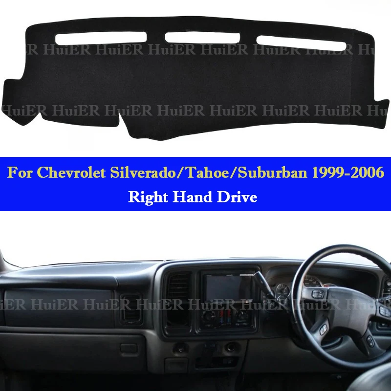 Chevrolet Silverado Tahoe Suburban 1999- 2006 자동차 대시 보드 커버 대시 보드 패드 카펫 안티 UV 매트 Dashmat 자동차 액세서리