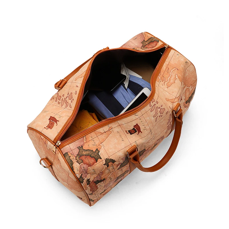 Trend PU Leather Gym Bag Women Travel Tote Duffle Sports Fitness Business Casual Luggage Handbag Shoulder Fashion Bag for Man 4