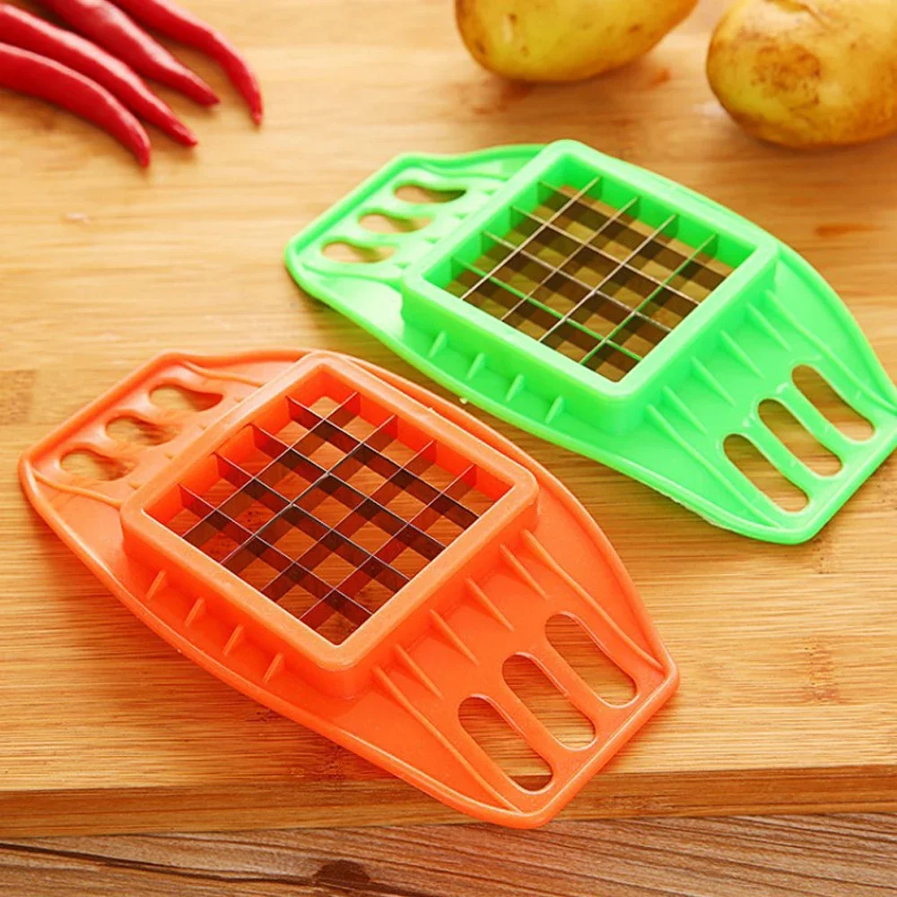 Description Picture 2 of item1Pc Home Vegetable Slicer Cutter Chopper Chips Making Tool Egg Cuter Potato Cutting Fries Making Tool Kitchen Accessorie Gadgets