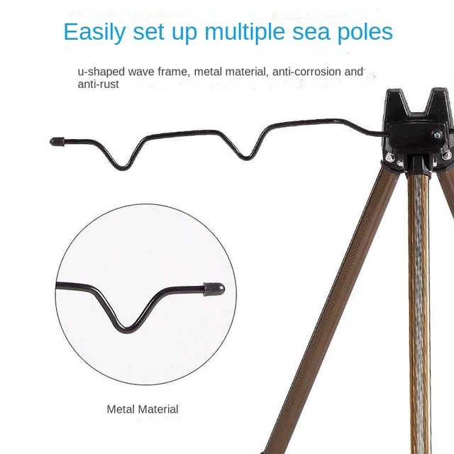 Multifunctional Rod Holders for Shore Fishing Telescopic Fish Pole Holder  Portable Fishing Rod Holder Stand Aluminum Alloy Fishing Pole Tripod Stand