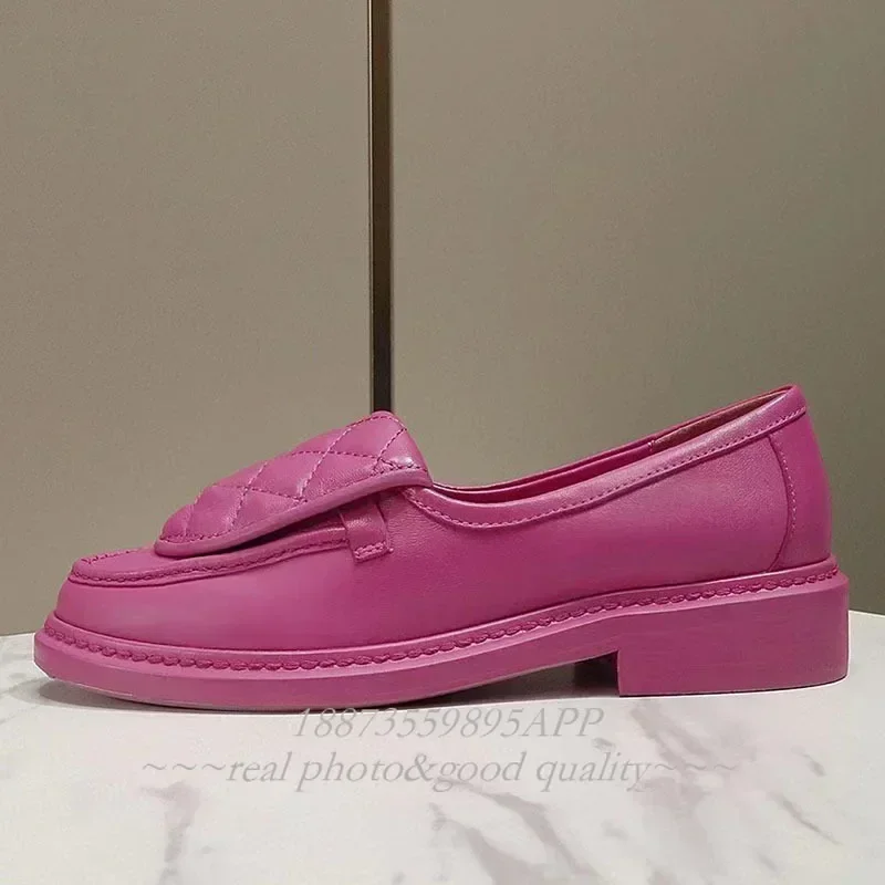 Best-selling ladies loafers made of leather, with round tops that can be flipped over, casual flat shoes for women, spring moder