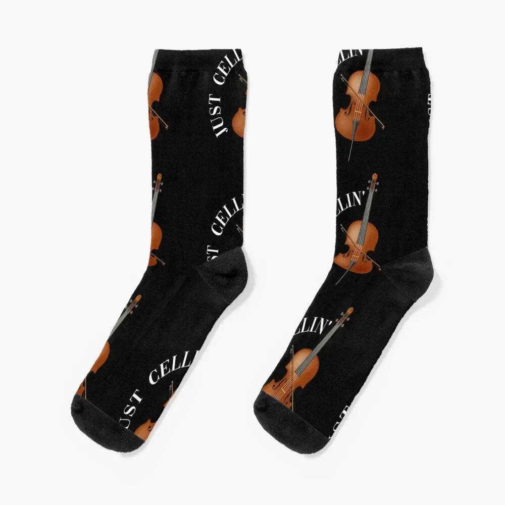 

Musical instrument cello Socks Thermal man winter Stockings compression basketball Socks Woman Men's