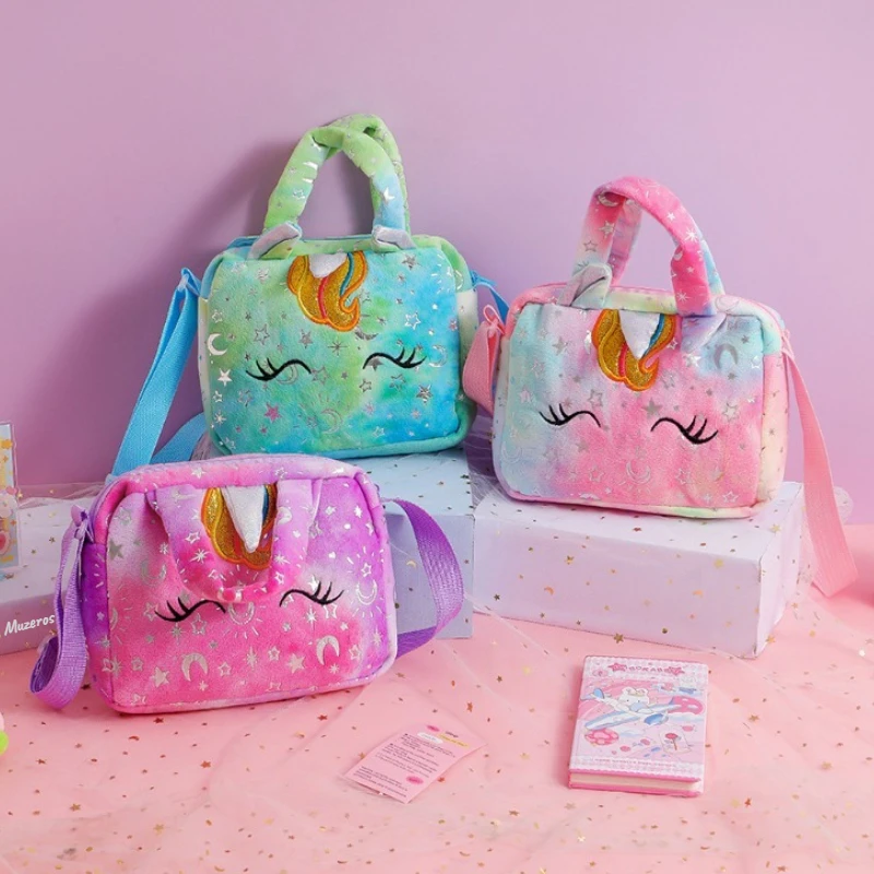 Neue Mode Süße Mädchen Nette Einhorn Umhängetasche Student Reise Schulter Kinder Geburtstag Party Geschenk Kleines Mädchen Kleine Geldbörse – Detail 3