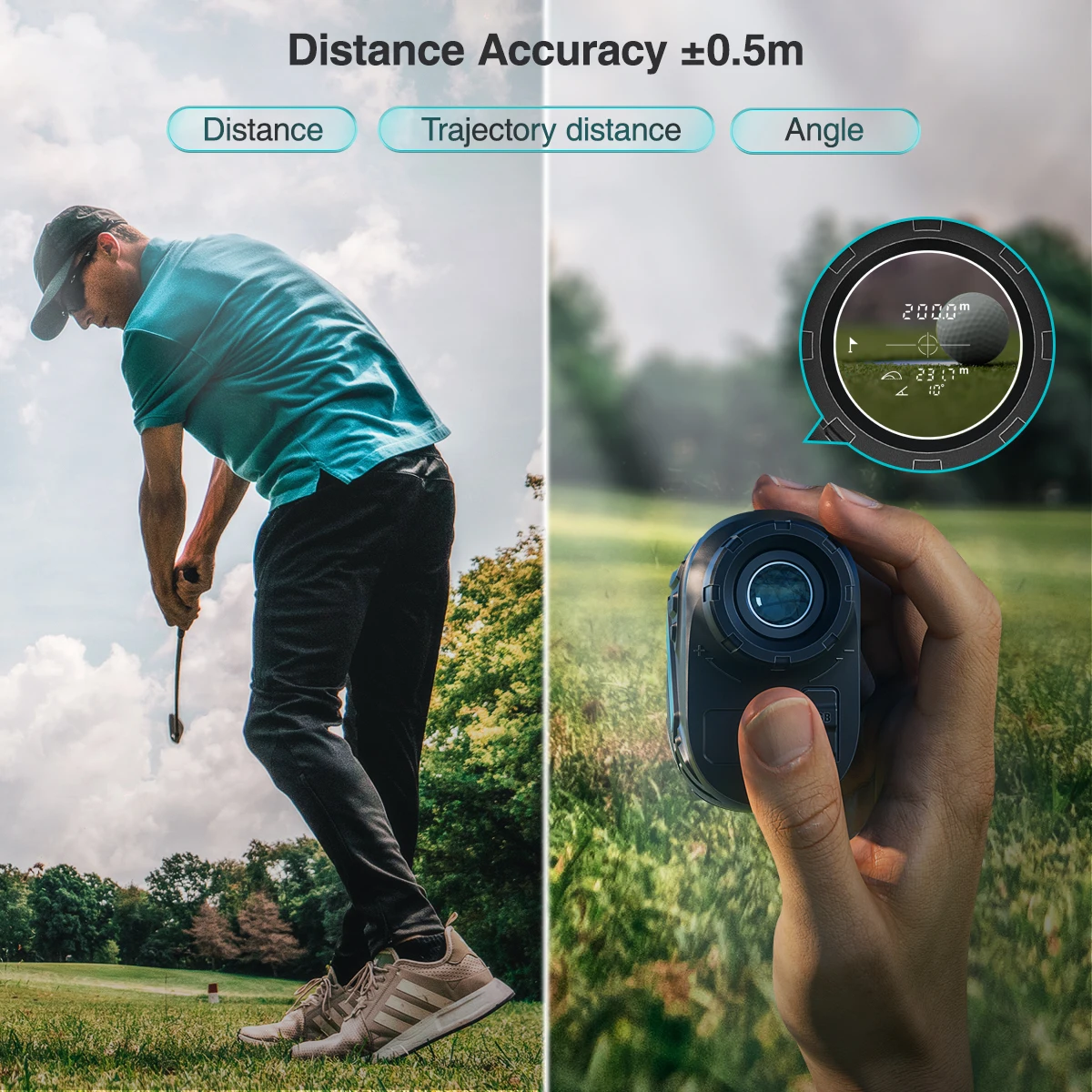 600M Laser Rangefinder Telescope for Golf Hunting Range Finder Distance Meter L
