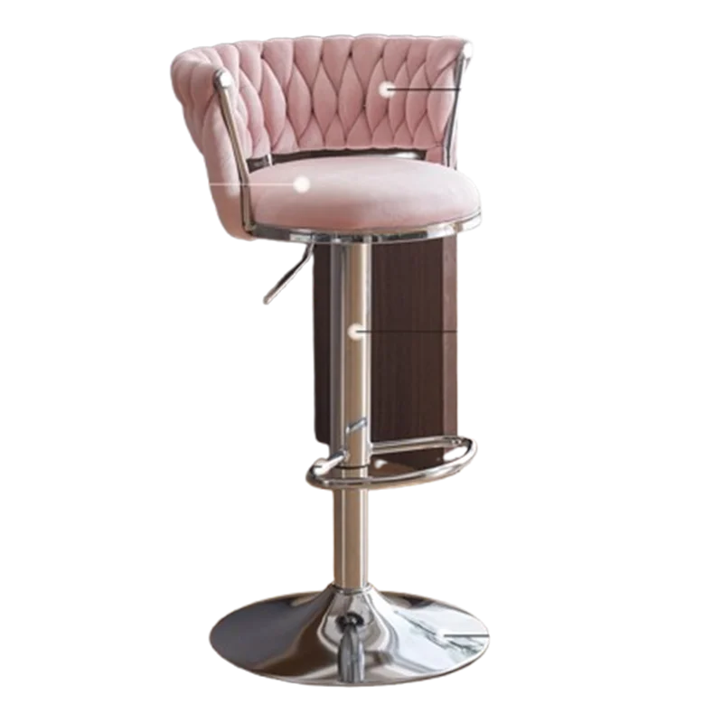 Home Cashier Bar Stool Gold Leg Square Counter Beauty Bar Stool Contemporary Counter Chaise Salle A Manger Cafe Furniture
