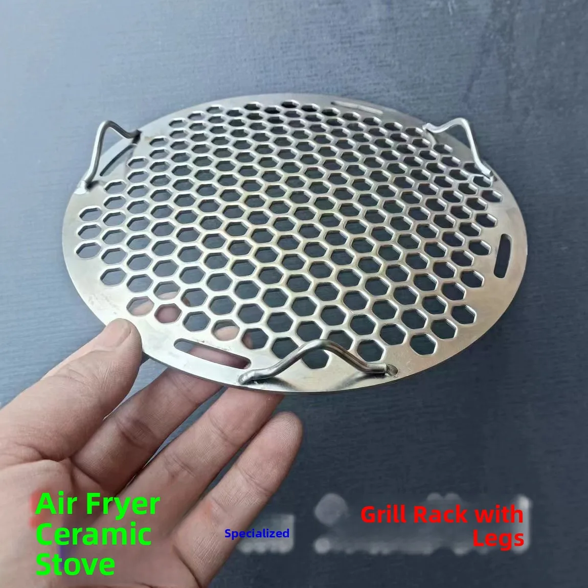 304 Stainl Steel round BBQ ill Net with Stand Punching Proc Portable Indoor Outdoor Tea Ceremony Charcoal Stove