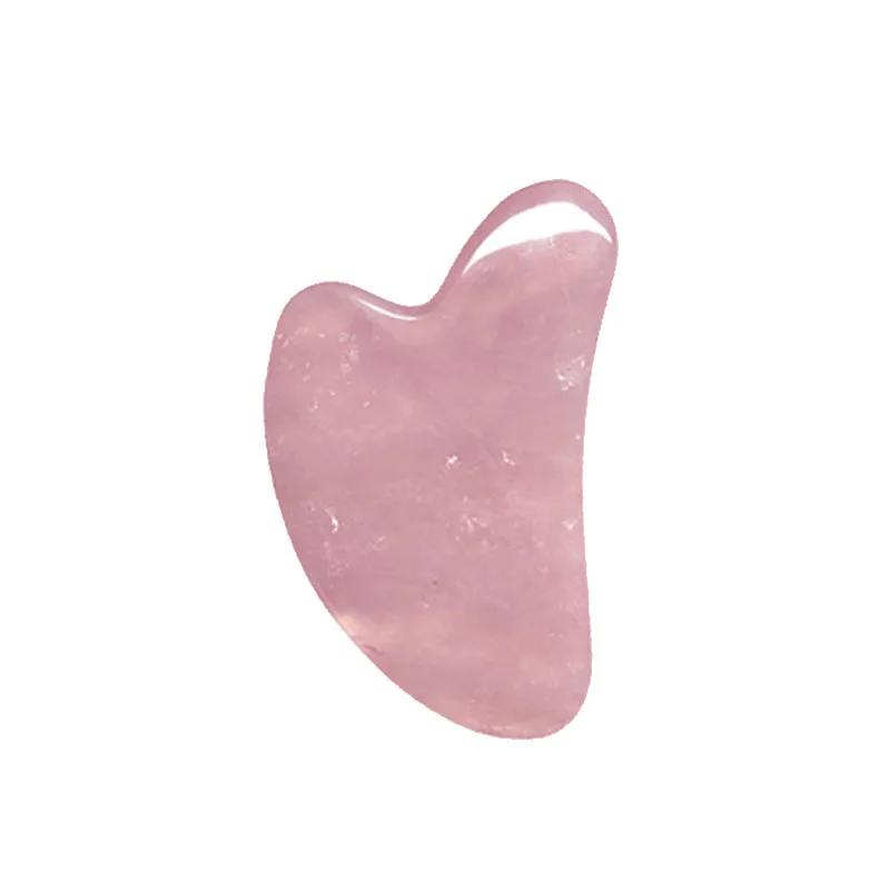 New Rose Quartz Jade Eye Mask Massager Jade Roller Guasha Board Set Natural Stone Scraper Face Lift Roller Facial Massage Tools 6