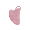 New Rose Quartz Jade Eye Mask Massager Jade Roller Guasha Board Set Natural Stone Scraper Face Lift Roller Facial Massage Tools 6