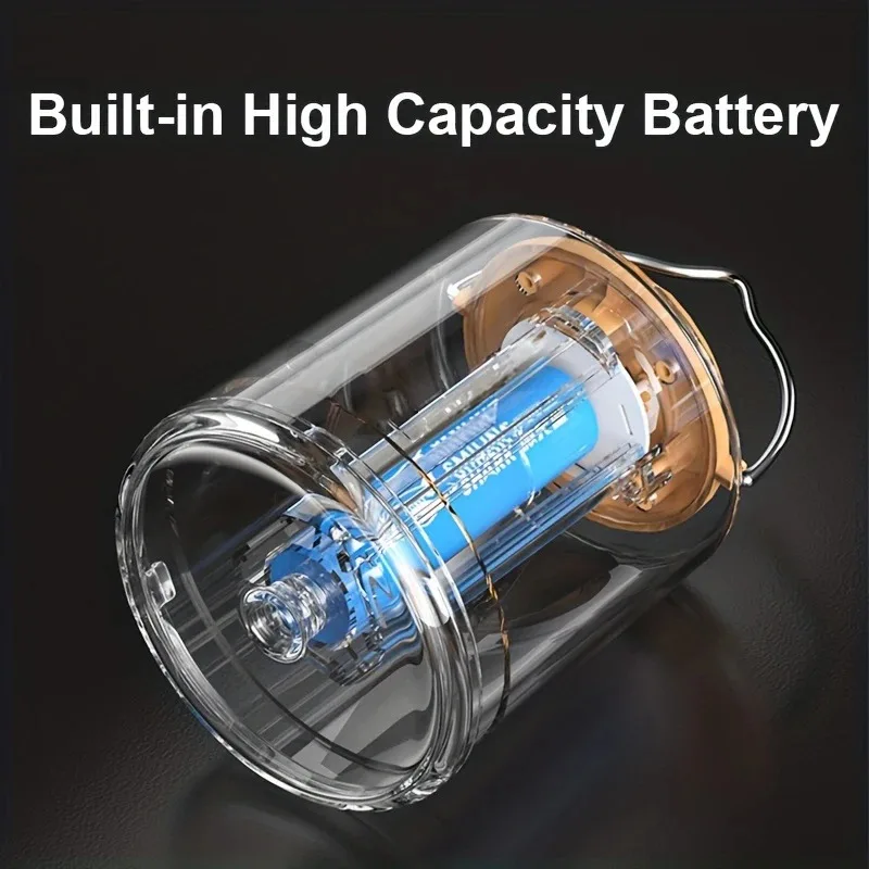 Mini Rechargeable LED Camping Lantern with Hook Canopy Lighting Super Bright Soft Light Night Emergency Portable Lighting Tent