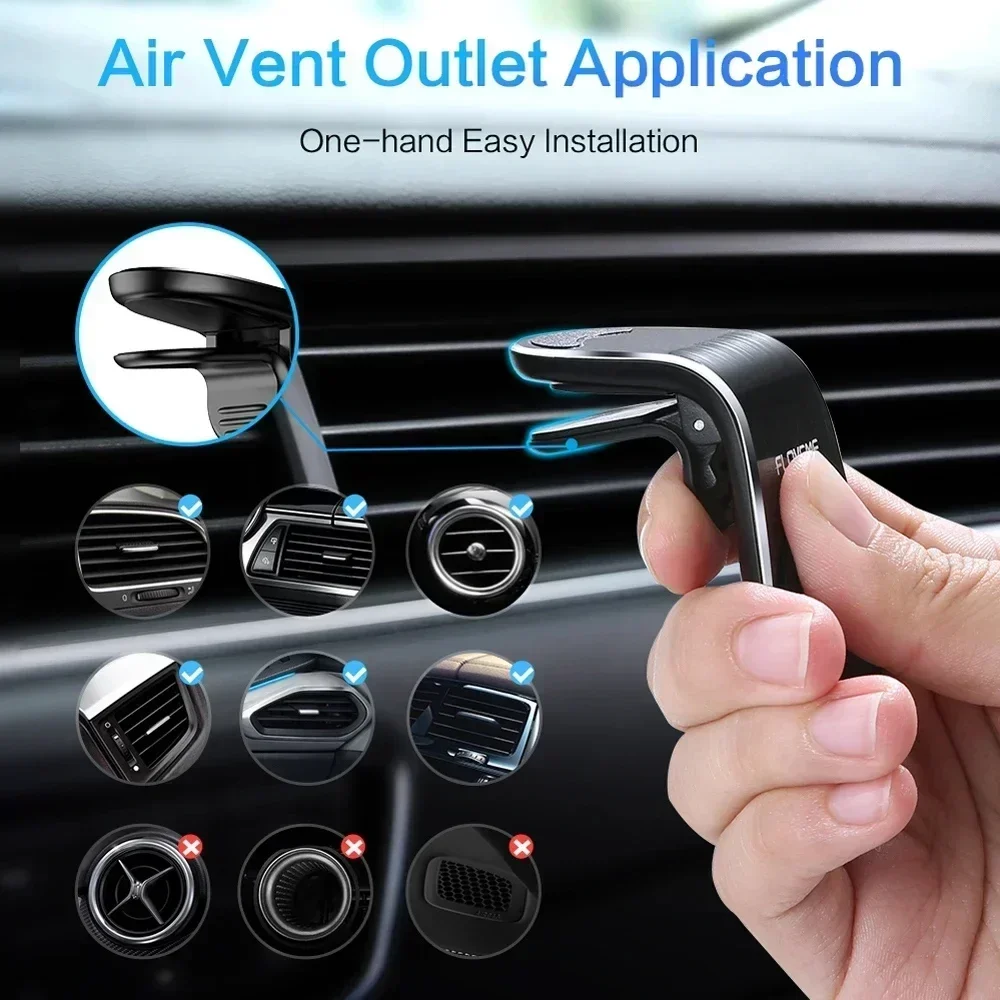 Metal Magnetic Car Phone Holder Air Vent Mount Strong Suction Universal Car Phone Stand For All Phones