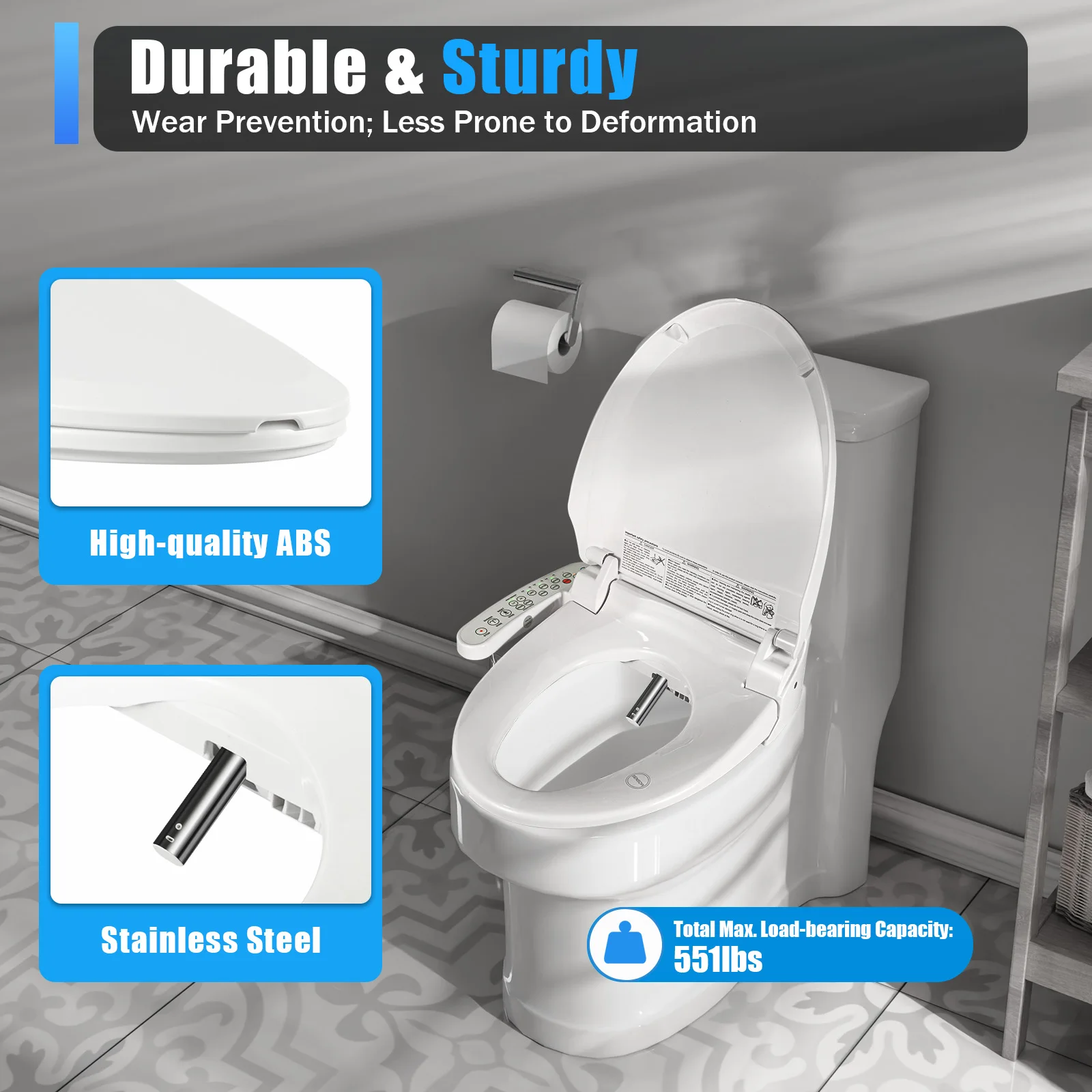 Electric Smart Toilet Shower Toilet Seat Heated Toilet Automatic ...