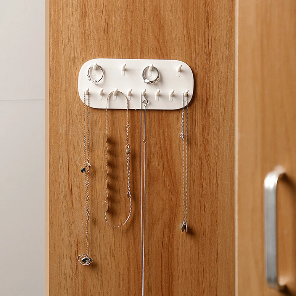 

Adhesive Paste Wall Hanging Storage Jewelry Hooks Jewelry Display Organizer Earring Ring Necklace Hanger Holder Stand