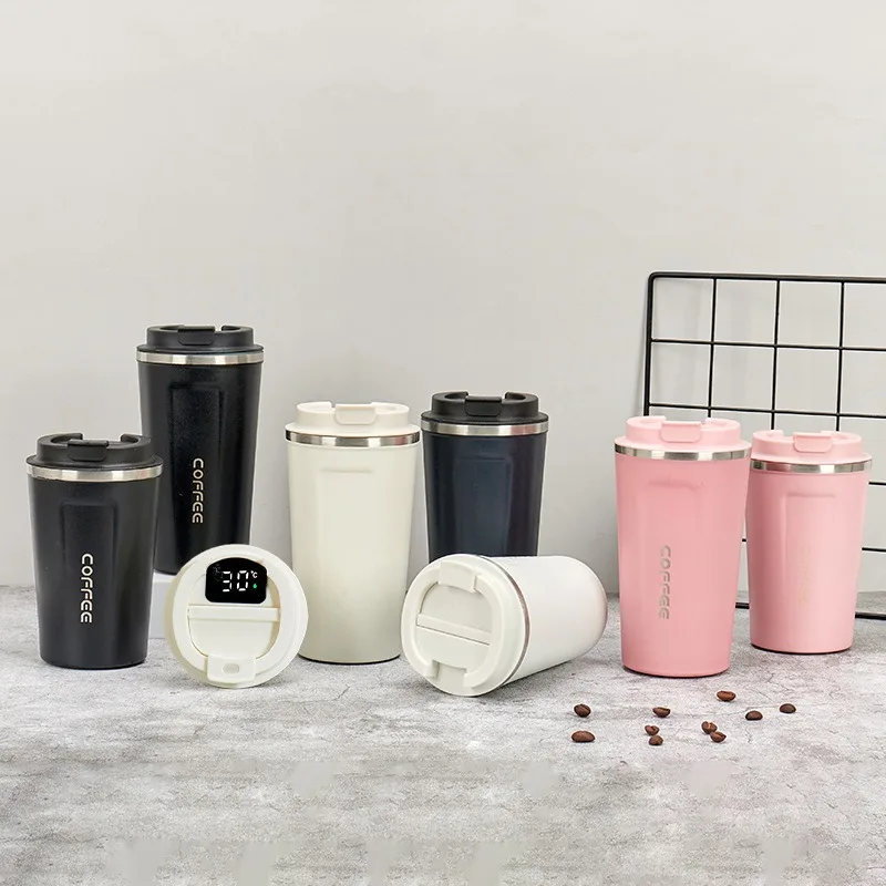 Intelligent Vacuum 304 Stainless Steel Coffee Cup Office Business Portable Tea Cup Insulation Cold And Hot Travel Fitness Mug